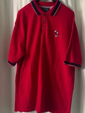 Vintage Disney Mickey & Co Mickey Golf Polo Shirt XL Red